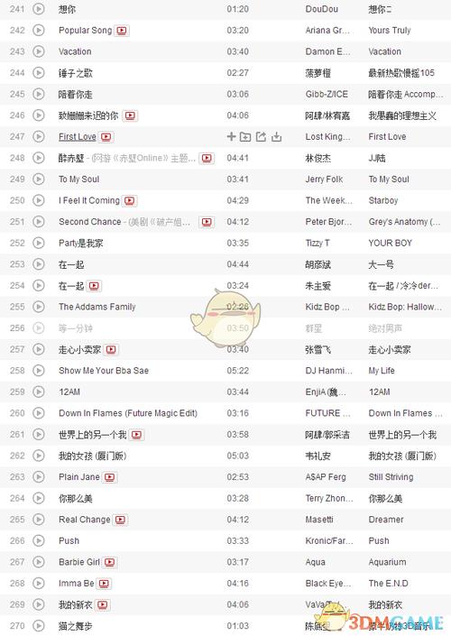 最火的手游歌曲