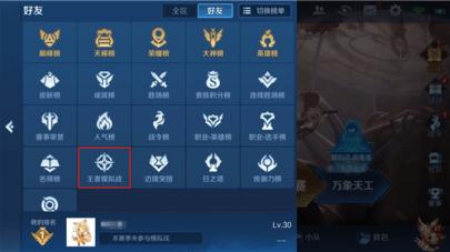 王者荣耀手游怎么看排名 (手游排行王者荣耀怎么看战绩的图标显示在哪个位置 )