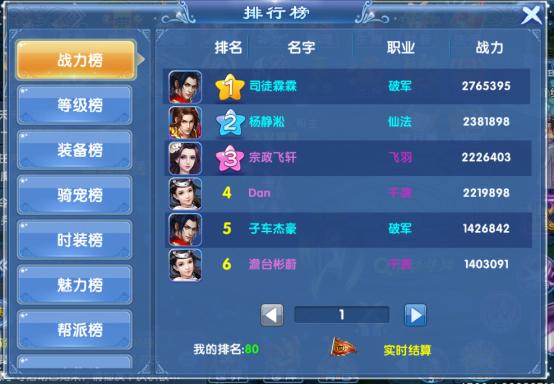 网络手游排行榜第一名有哪些名字呢